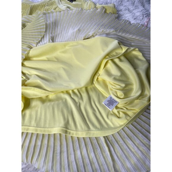 THALIA SODI Women's Yellow Pleated Maxi Dress Size XL - Picture 9 of 10